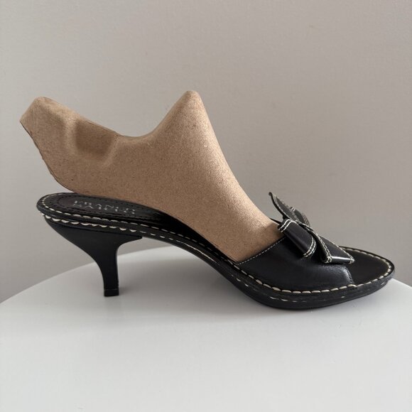 Franco Sarto - Black - Leather - Heels with Bow and Stitch Detail - Size 8M - Picture 1 of 8